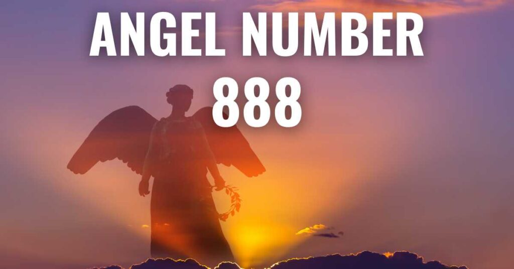 The number 888 displayed in a bold, sans-serif font, centered on a serene pastel background that gradients from a soft pink to a light blue hue, suggesting a sense of balance and harmony associated with the angel number.