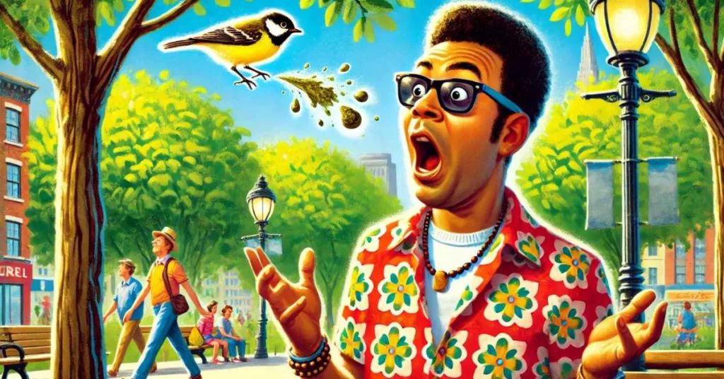 when a bird poops on you